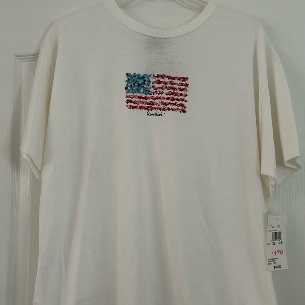 Woolrich American Flag Short Sleeve T Shirt.